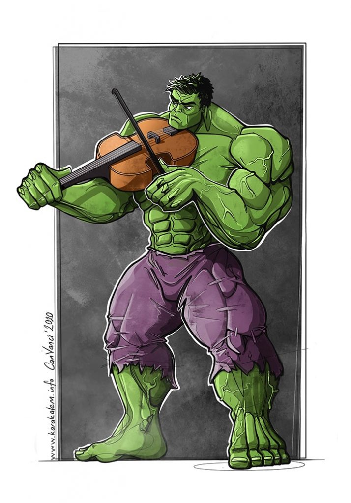 hulk müzik aleti çalıyor