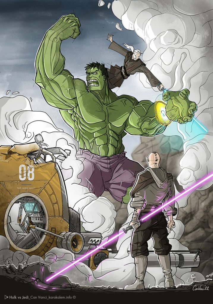 Hulk ve Jedi dövüşü